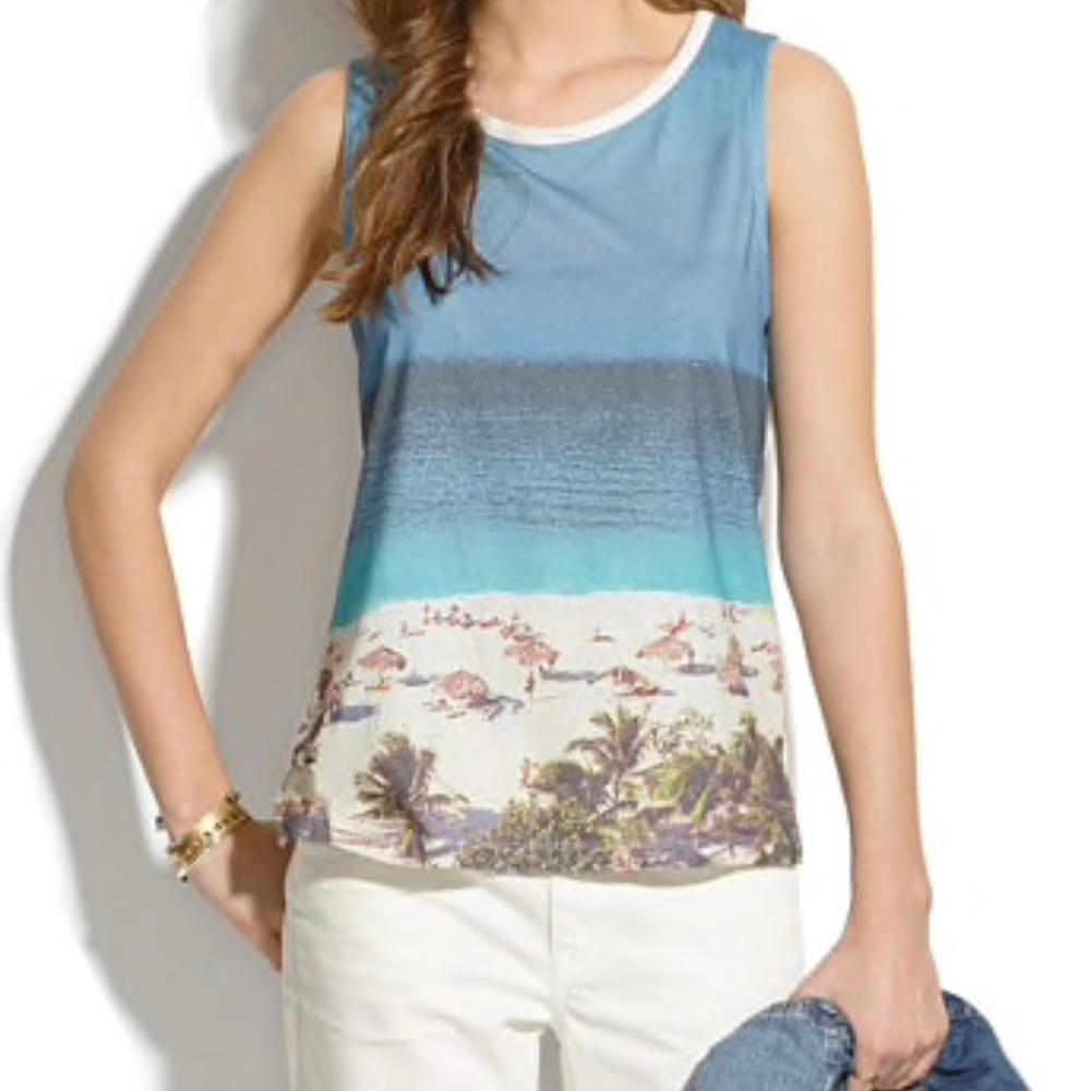 Madewell Beach Print Tank Top